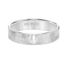 Load image into Gallery viewer, 14k White Gold Carved Band 5mm Wide, Size 10.0
