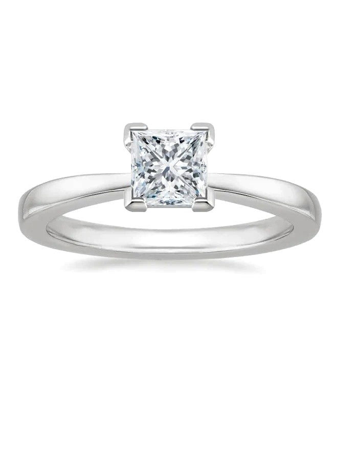 14k White Gold Ctr 0.58 I1 G GIA Solitaire Diamond Ring