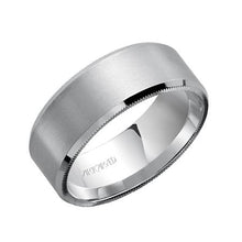 Load image into Gallery viewer, 14k White gold 6mm wide Carved Band, size 10

