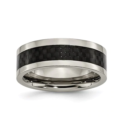 Gents Titanium Carbon Fiber Band size 7.5