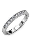 Load image into Gallery viewer, 14k Gold 0.10 Ct Diamond Milgrain Border Band, Available in White and Yellow Gold

