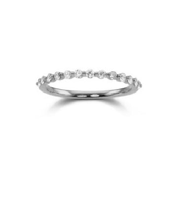 14k White Gold 0.43 Ct Diamond Wedding Band