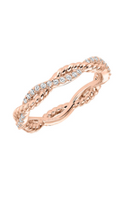 Load image into Gallery viewer, 14k Rose Gold 0.25 Carat Diamond Twist Band
