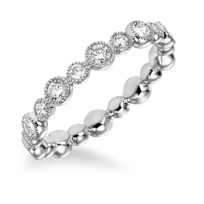 14k Gold 0.90Ct Diamond Eternity Band, Available in White and Yellow Gold