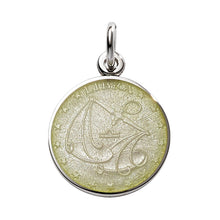 Load image into Gallery viewer, Sterling Silver Enamel Libra medal 3/4&quot;-19mm-nickel size
