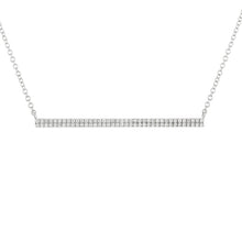 Load image into Gallery viewer, 14k 0.18 Carat Diamond Bar Necklace, Available in White, Rose and Yellow Gold
