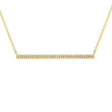Load image into Gallery viewer, 14k 0.18 Carat Diamond Bar Necklace, Available in White, Rose and Yellow Gold
