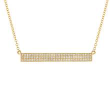 Load image into Gallery viewer, 14k 0.26 Carat Diamond Bar Necklace, Available in White, Rose and Yellow Gold
