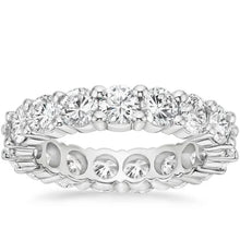 Load image into Gallery viewer, 14k White Gold 5.22Ct (14) Diamond Eternity Band, Size 5.5
