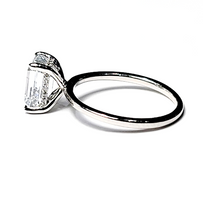 Load image into Gallery viewer, 14k White Gold 2.16Ct, F, VVS2, 0.06Ct side halo ALL LAB GROWN Diamonds
