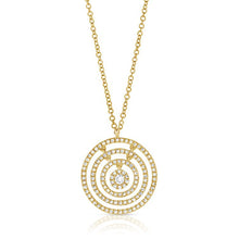 Load image into Gallery viewer, 14k 0.60 Ct Diamond Five Circle Necklace, Available in White, Rose and Yellow Gold
