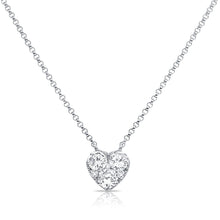 Load image into Gallery viewer, 14k 0.80 Ct Diamond Heart Necklace, available in White, Rose and Yellow Gold
