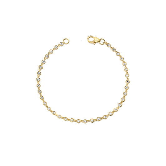 14k Gold 0.50 Carat Diamond Bracelet, Available in White and Yellow Gold