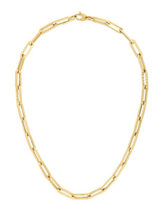 14K Gold 3.3mm Paperclip Chain with Lobster Lock, Available in Yellow