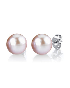 14k Gold 5.0mm Japanese Culture Pearl Stud Earring, Available in White and Yellow Gold
