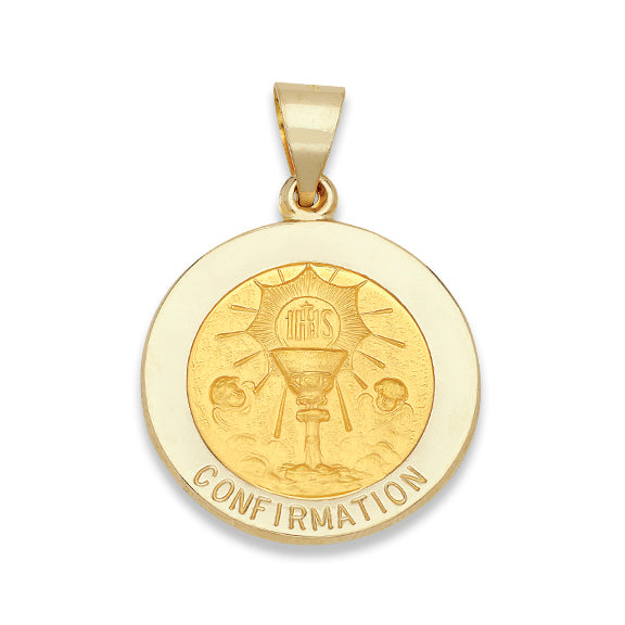 14k Yellow Gold 18.0 MM Holy Communion Medal
