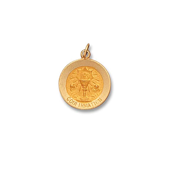 14k Yellow Gold 15.0 MM Confirmation Medal