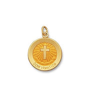 Load image into Gallery viewer, 14k Yellow Gold 15.0 MM Confirmation Medal
