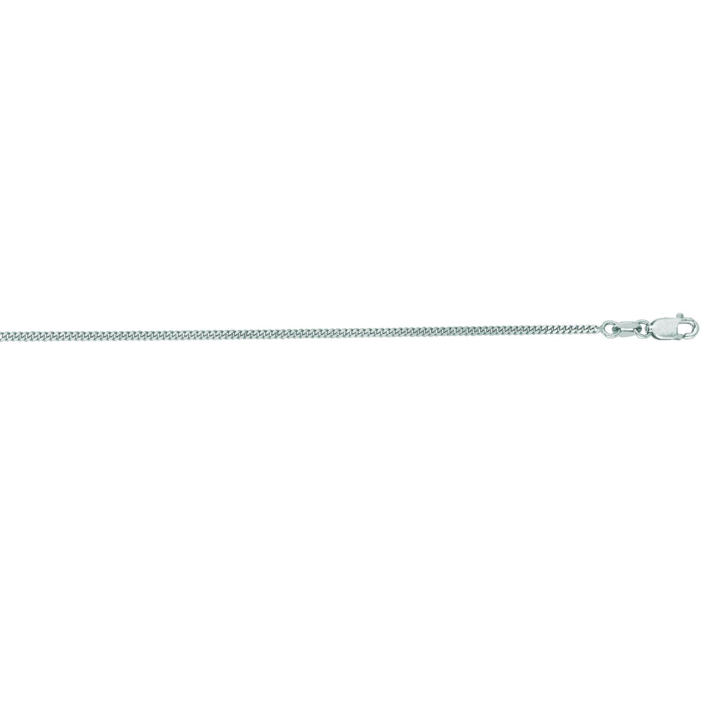 14k White Gold 1.4mm 2.9 Grams Gourmette 18 Inch chain