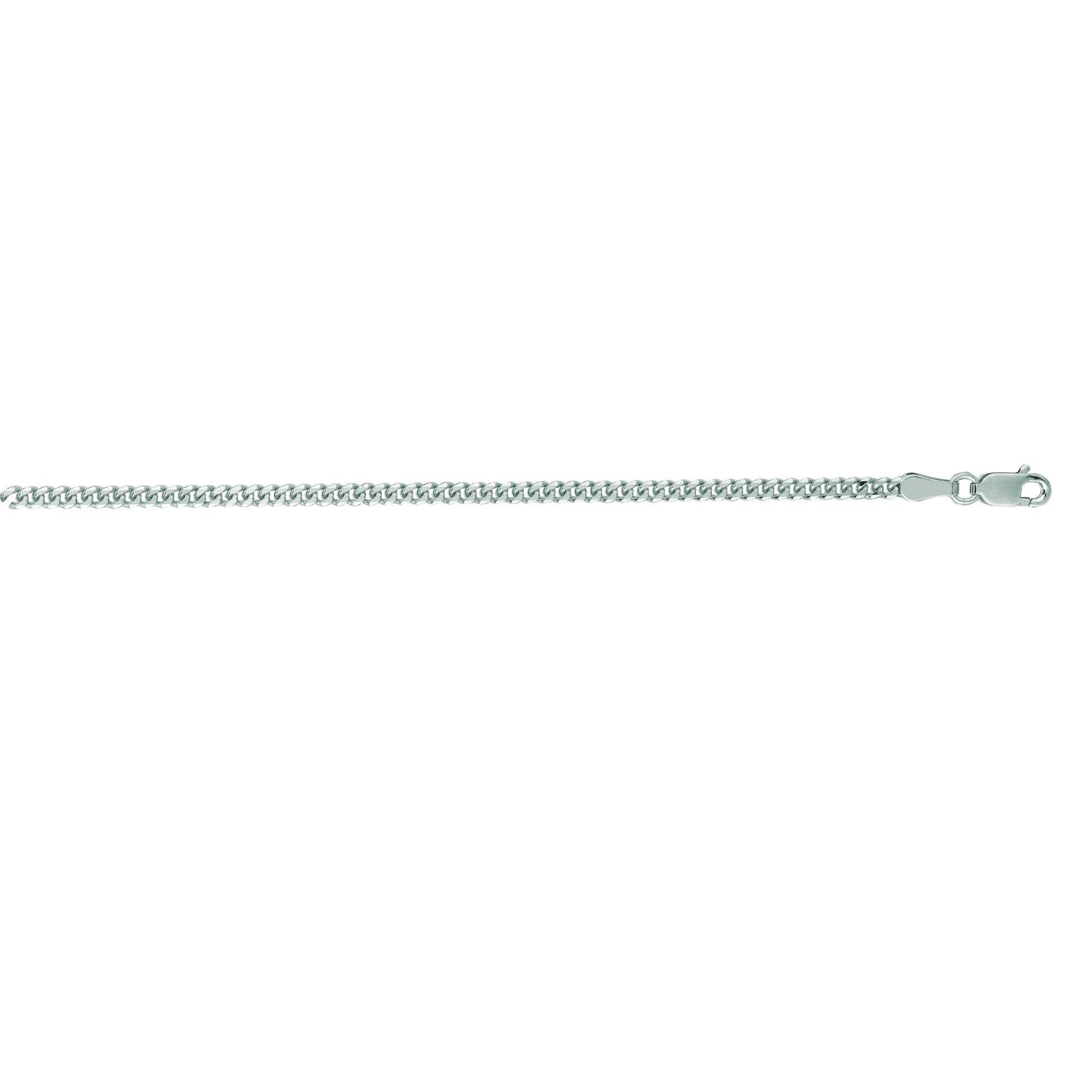 14k White Gold 2.0mm 7.0 Grams 20" Gourmette Chain