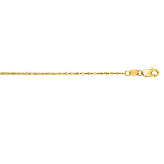14k Yellow Gold 0.9mm 2.4 Grams 18 Inch Lumina Chain
