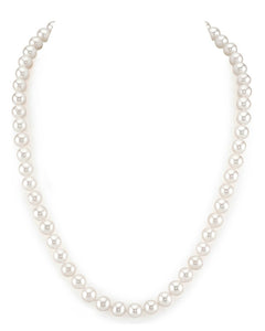 14k White Gold 18" 7.0*7.5mm Culture Pearl Necklace