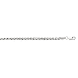 Sterling Silver 24" Round Box Chain