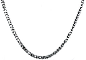 Men's 4mm 24 Inch Stainless Steel Franco Link Chain Necklace