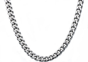 Men's 10mm Stainless Steel Cuban Link Chain Necklace With Box Clasp