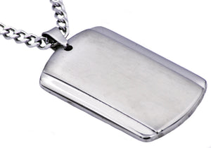 Men's Plated Stainless Steel Dog Tag Pendant