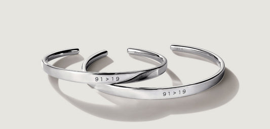 Sterling Silver 6.25 Inch Cuff Bracelet 91>19 (psalm 91 > Covid 19)