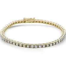 Load image into Gallery viewer, 14k Gold 1.00Ct Diamond Bracelet with Faceted Head, Available in White and Yellow Gold
