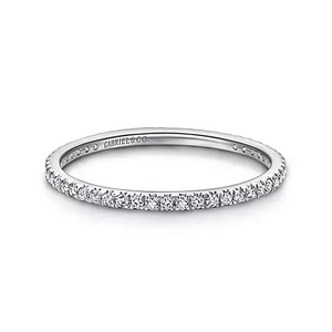 Gabriel 14k Gold 0.23 Ct Diamond Eternity Band, Available in White and Yellow Gold.