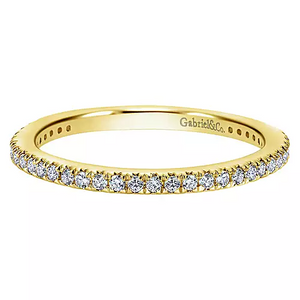 Gabriel 14k Gold 0.23 Ct Diamond Eternity Band, Available in White and Yellow Gold.