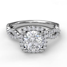 Load image into Gallery viewer, 18k White Gold Ctr 0.70 SI2 H, Mounting 0.31 Ct Diamond Ring
