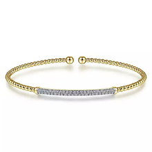 Load image into Gallery viewer, Gabriel 14k  0.35 Carat Diamond Bangle Bracelet, Available in White, Rose and Yellow Gold
