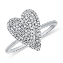 Load image into Gallery viewer, 14k Gold 0.31Ct Diamond Heart Ring, available in White, Rose and Yellow Gold
