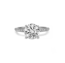 Load image into Gallery viewer, 14k White Gold 1.51Ct G SI2 GIA, mele 0.08Ct Engagement Ring

