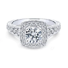 Load image into Gallery viewer, 18k White Gold Ctr 1.06 I1 G GIA, Mounting 1.00 Ct Diamond Ring
