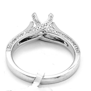 18k White Gold 0.48 Ct Diamond Engagement Ring Mounting