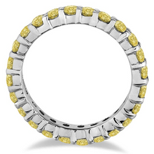 Load image into Gallery viewer, 14k White Gold 1.05 Ct Yellow Sapphire Eternity Band
