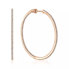 Load image into Gallery viewer, Gabriel 14K Gold 1.14 Carat Diamond Hoop Earring, Available in White, Rose and Yellow Gold
