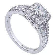 Load image into Gallery viewer, Gabriel 14k White Gold, Ctr 0.45, I2, I, 0.41 Ct Mele
