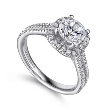 Load image into Gallery viewer, Gabriel 14k White Gold, ctr 1.08, SI2, H, GIA, 0.45 Ct Mele

