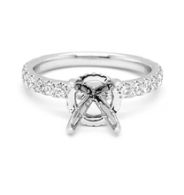 Load image into Gallery viewer, 14k White Gold (52) Round Diamond 0.66Ct Mounting
