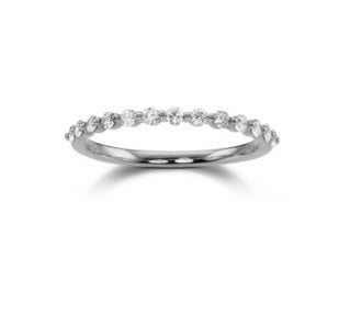 14k White Gold 0.43 Ct Diamond Wedding Band
