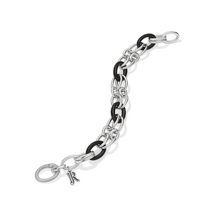 Judith Ripka Eternity Signature Double Link Bracelet with Black Onyx