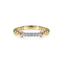 Load image into Gallery viewer, 14k Two Tone 0.11Ct Bujukan Bead Ring
