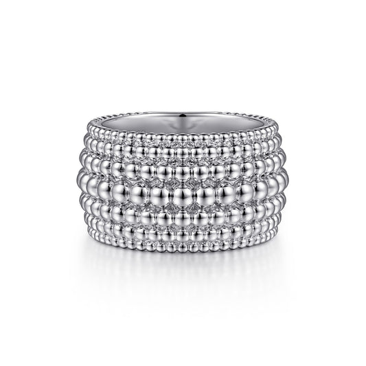 Gabriel Sterling Silver Wide Bujukan Ring