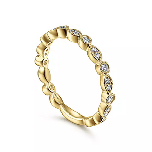 Gabriel 14k Gold 0.25 Ct Diamond Band, Available in White and Yellow Gold